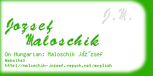 jozsef maloschik business card